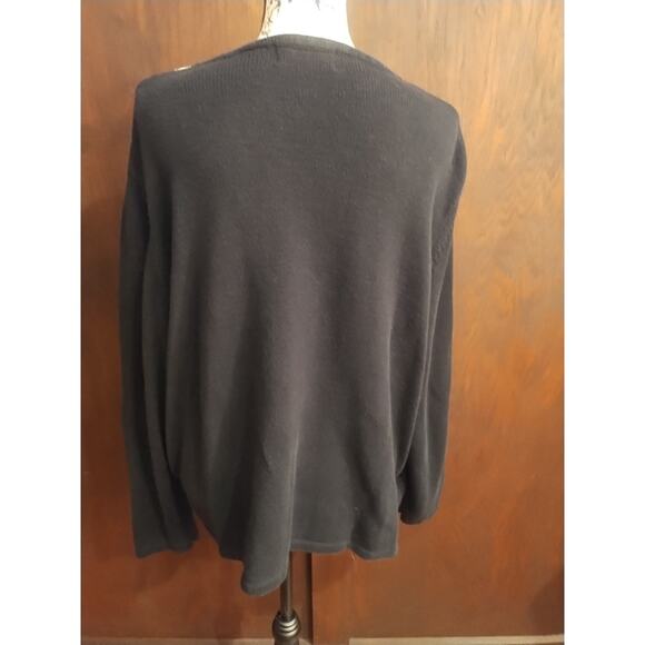 Alfred Dunner 3X Red Black sweater colorblock pullover textured animal print - Picture 10 of 12